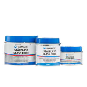 Klaaskiud pahtel Hagmans Stålplast Glass Fibre (0,18L ja 0,55L) on tugev 2-komponendiline polüester pahtel. Sobib auto roosteaukude, lehtmetalli kahjustuse või plastiku kahjustuse parandamiseks